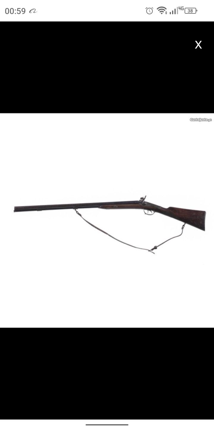 Arma de coleção 1880 de 2 canos da época medieval