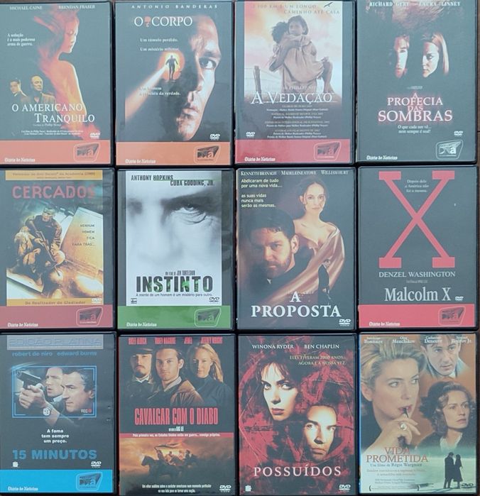12 DVD de acção (preço de conjunto)
