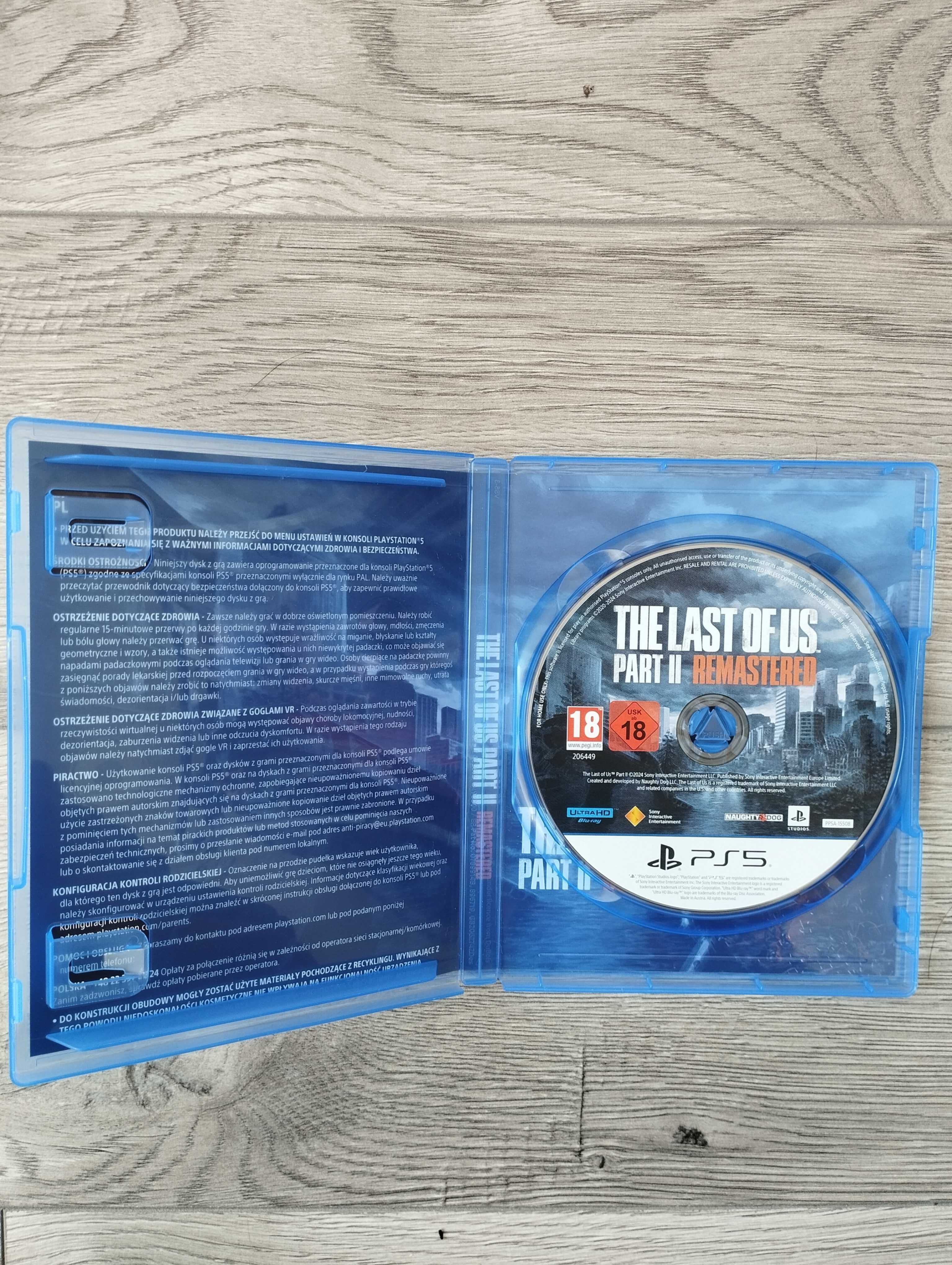 Gra The Last of US Part 2 Remastered Polska Wersja PS5 Playstation