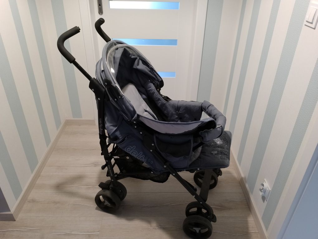 Wózek spacerowy parasolka Delti dot. Grey