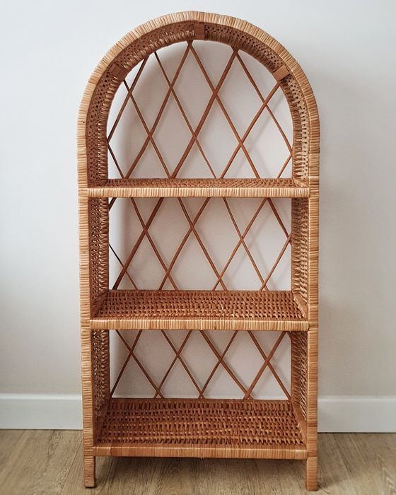 Wiklinowa Etazerka bez drzwiczek łuk handmade regał, szafka, półka