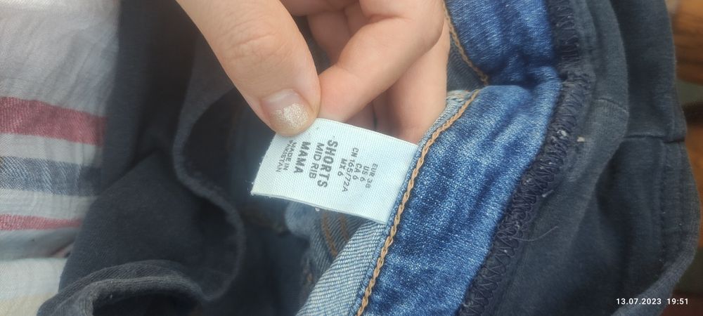 Szorty ciążowe spodenki rybaczki jeansy h&m mama 38