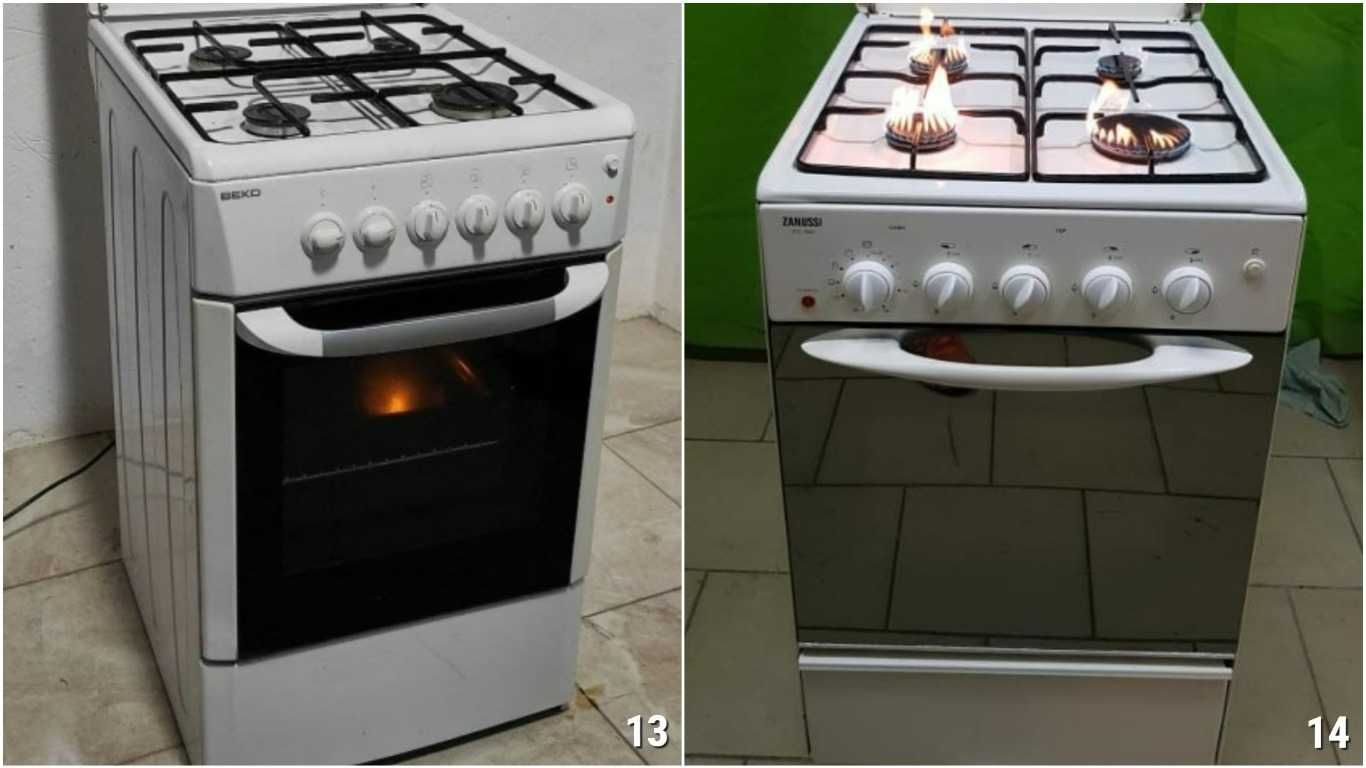 ПЛИТА Газова MASTERCOOK RY86K 60 50см Нержавійка Конвекція ГРИЛЬ Б\у