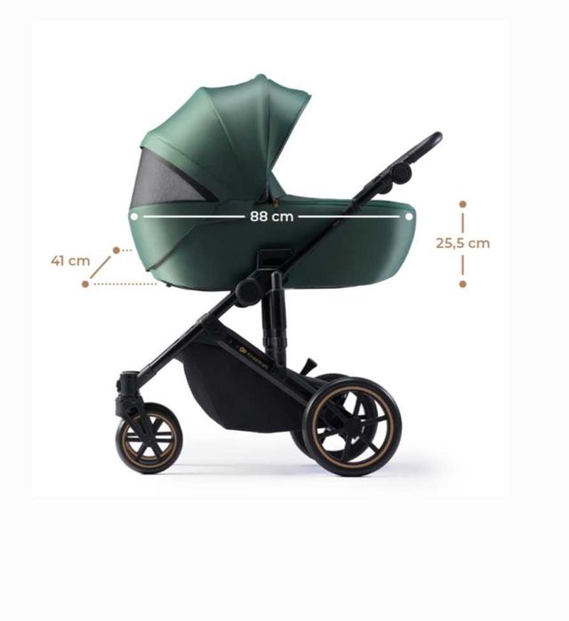 Wózek 3w1, gondola, spacerówka, nosidełko - złoty bardzo dobry stan