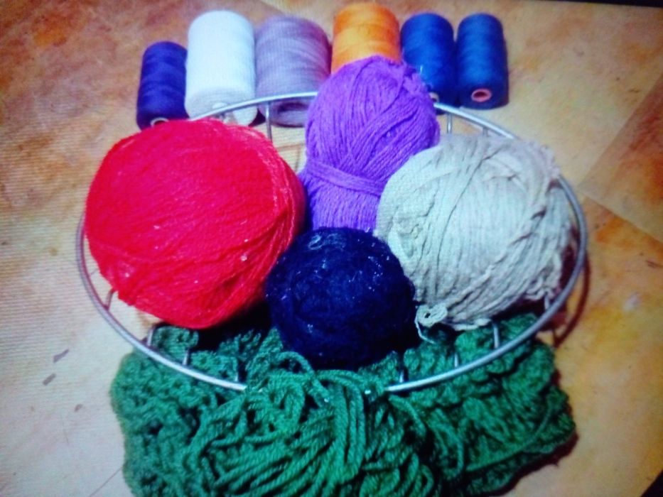 Нитки и пряжа (вязальные и обычные)