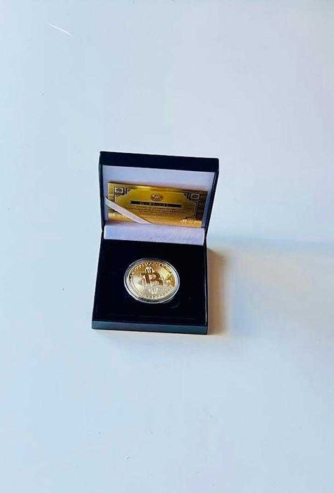Lote de 30 Caixas - Bitcoin Moeda Física - Caixa especial aveludada -