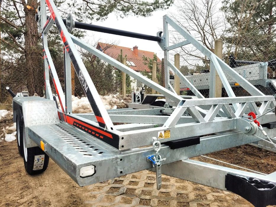 TA-NO Przyczepa TA-NO kablowa DRUM DMC 2700kg  mocna bębny kablowe, światłowody  Kablówka nowa DRUM, faktura, ok. 200 sztuk od ręki.