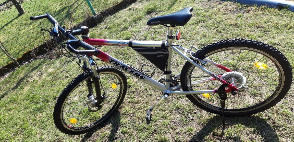 Rower górski Travers,Alu ,tarcza hamulcowa,amortyzator super stan
