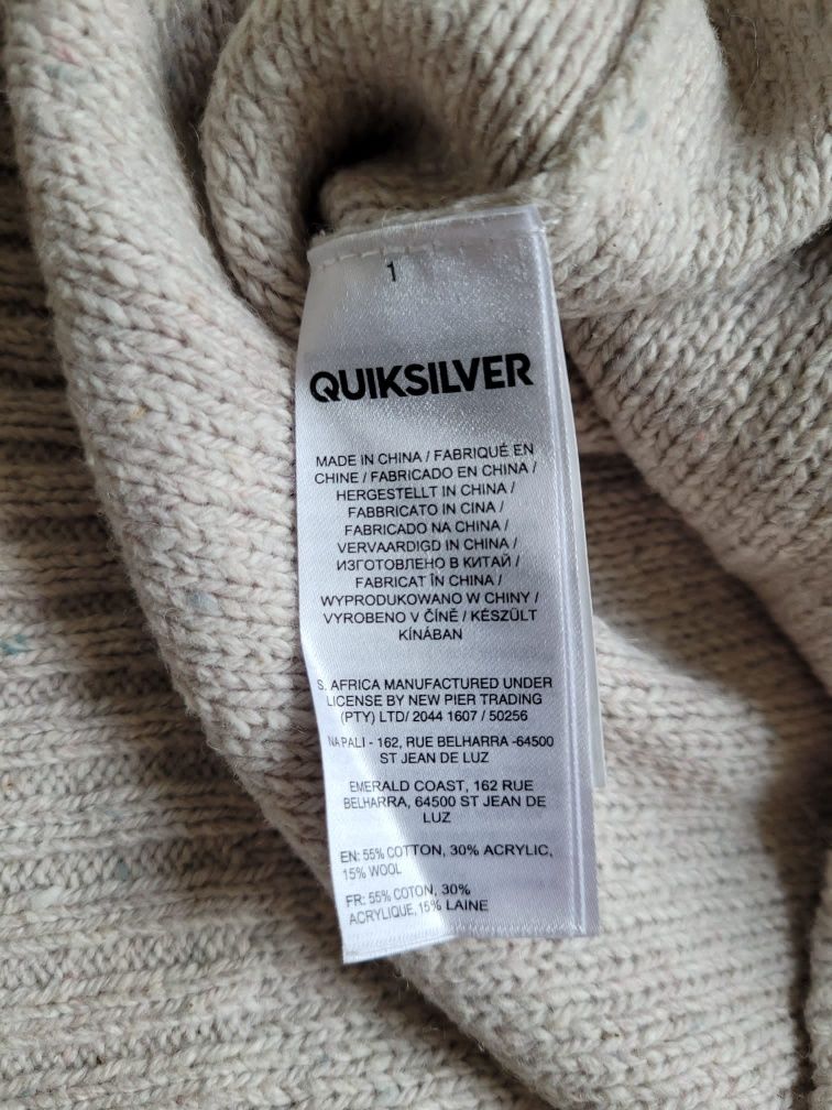 Quiksilver r. S sweter wełna akryl bawełna super stan