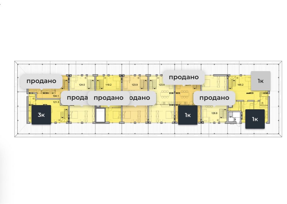 1 к квартира с террасой. Левобережный-3, 280 Постанова, Є- Оселя