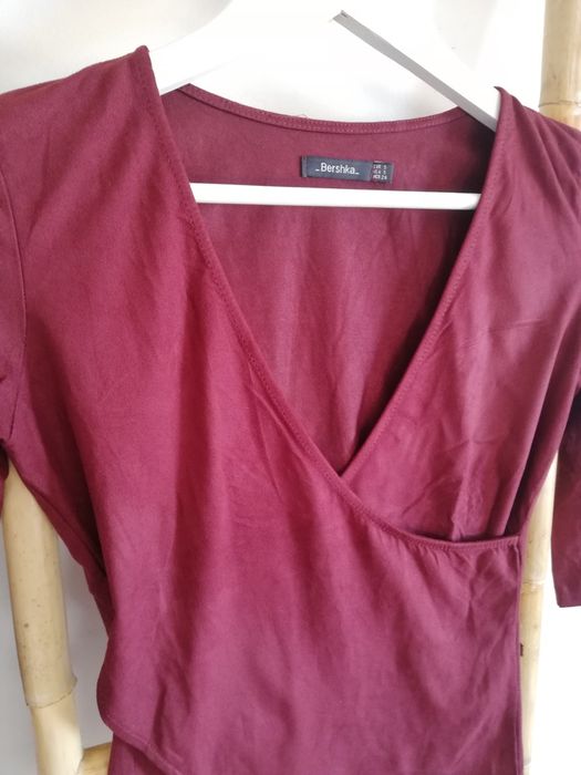 Camisola bordô Bershka
