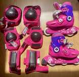 Conjunto Patins em linha Oxelo criança 26-28