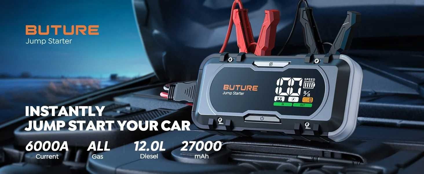 Buture Beta04 Car Jump Starter Booster/Powerbank 6000A rozruch Nowy
