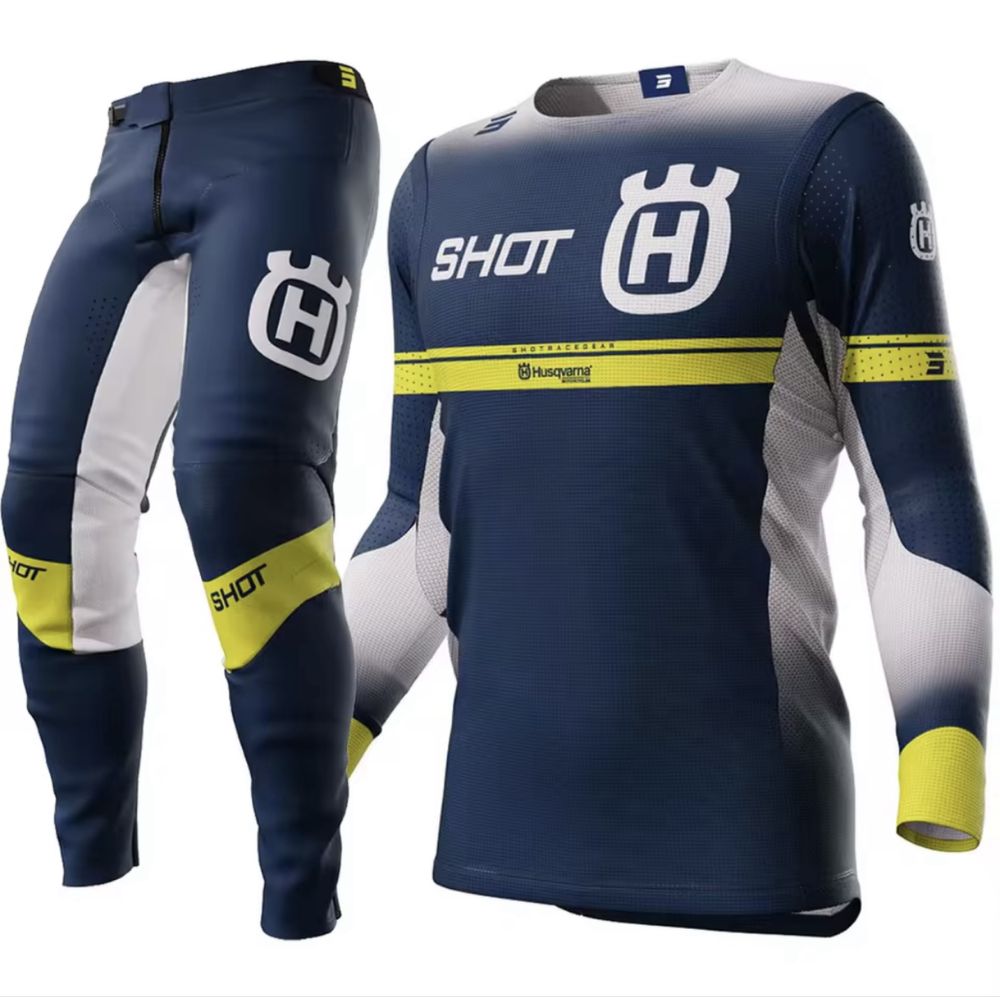 Komplet Strój M L XL coss Shot Aerolit Husqvarna Spodnie Bluza enduro