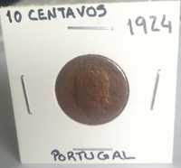 3 moedas de 10 centavos 1924/25/40