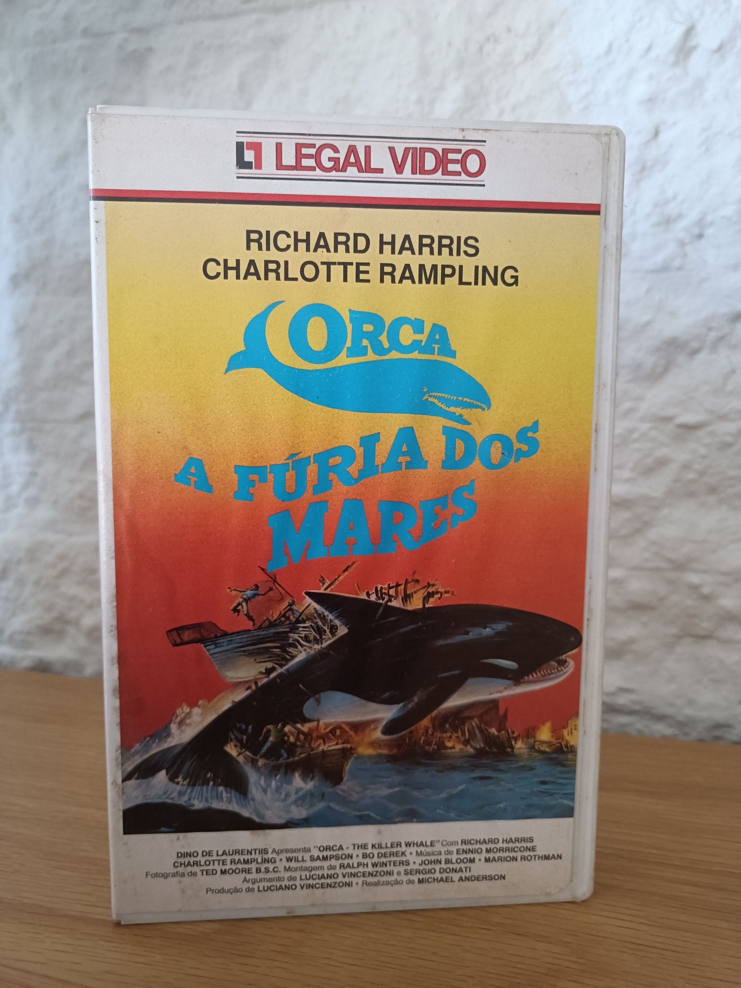 Filme VHS Orca A Fúria dos Mares