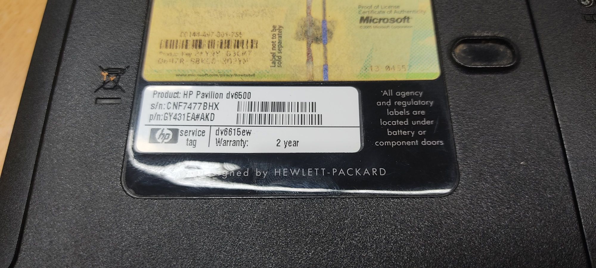 HP Pavillion dv6500