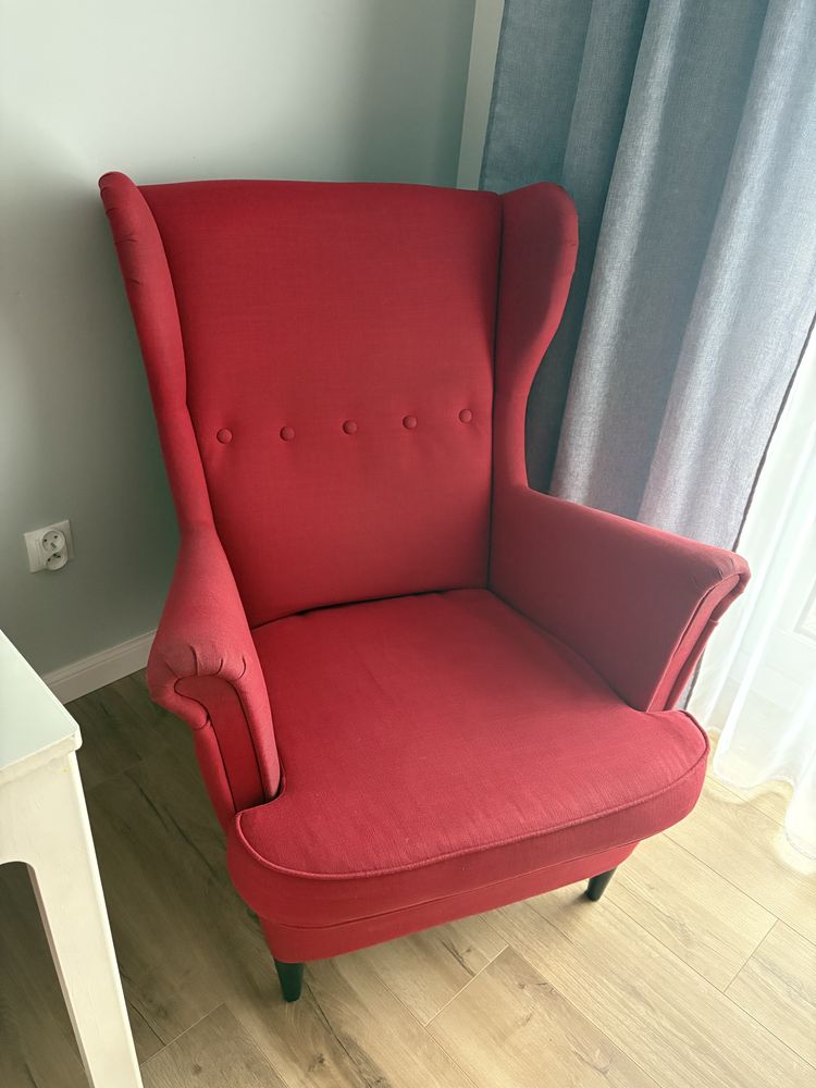 STRANDMON Fotel uszak Czerwony