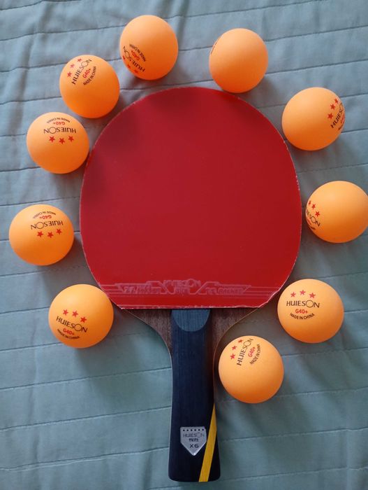 Tenis Stołowy rakietka paletka 6 gwiazdek + gratis 10 piłeczek 3Gwiazd