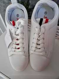 Białe damskie buty Tommy Hilfiger