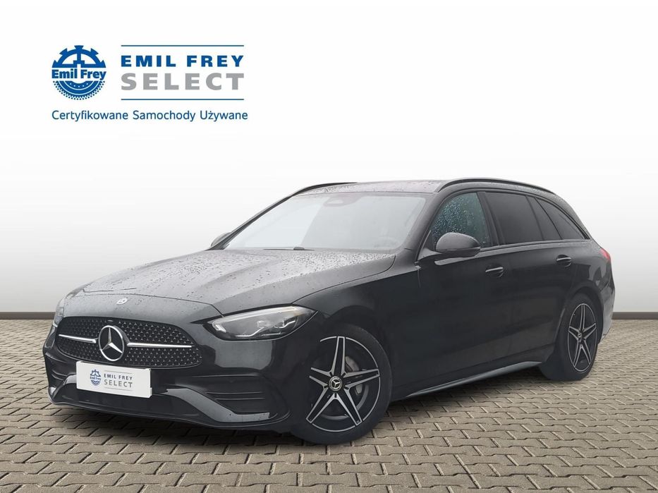 Mercedes-Benz Klasa C 220d 4Matic AMG Line, Pakiet Night, Ambiente, Alcantara, FV 23%