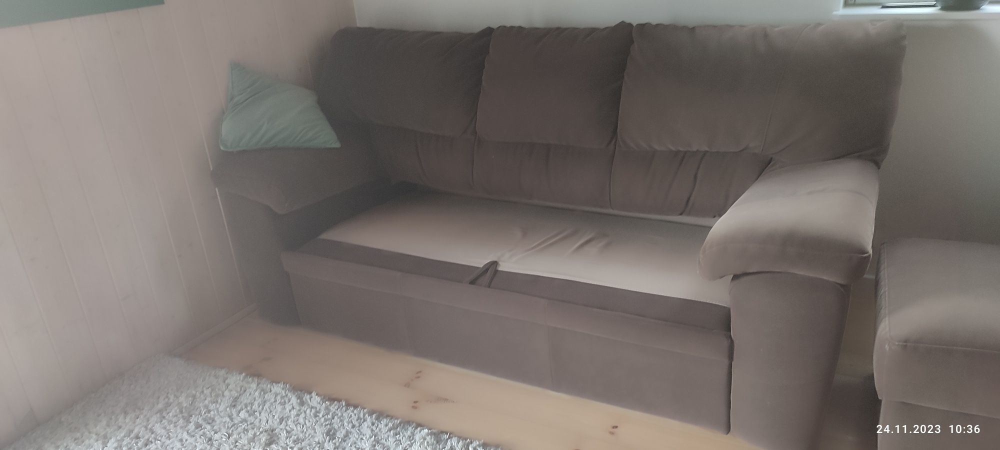 Wygodna sofa 3 os. 200cm brązowa, Wajnert