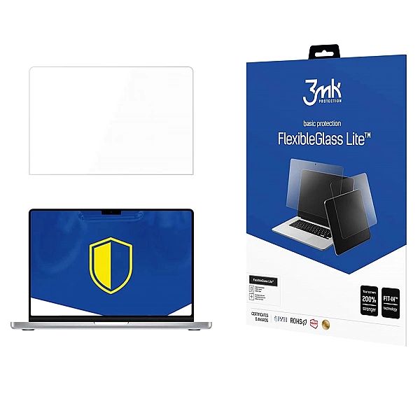 Szkło hartowane 3mk FlexibleGlass Lite na MacBook Pro 14" M1/M2/M3