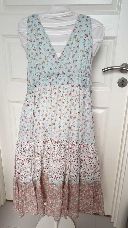 KappAhl Sukienka Boho roz. 40 L patchwork łączka