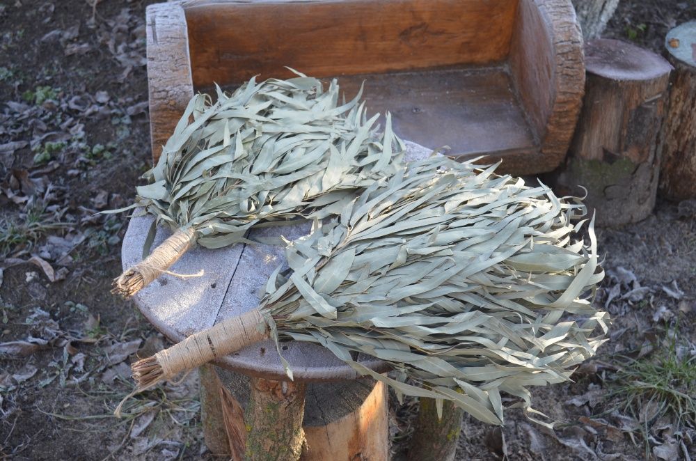 Віники для лазні та сауни березовий дубовий евкаліпт ялівцевий