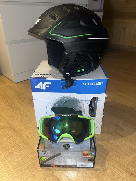 Kask 4f i gogle narciarskie ~ zesatw chłopięcy