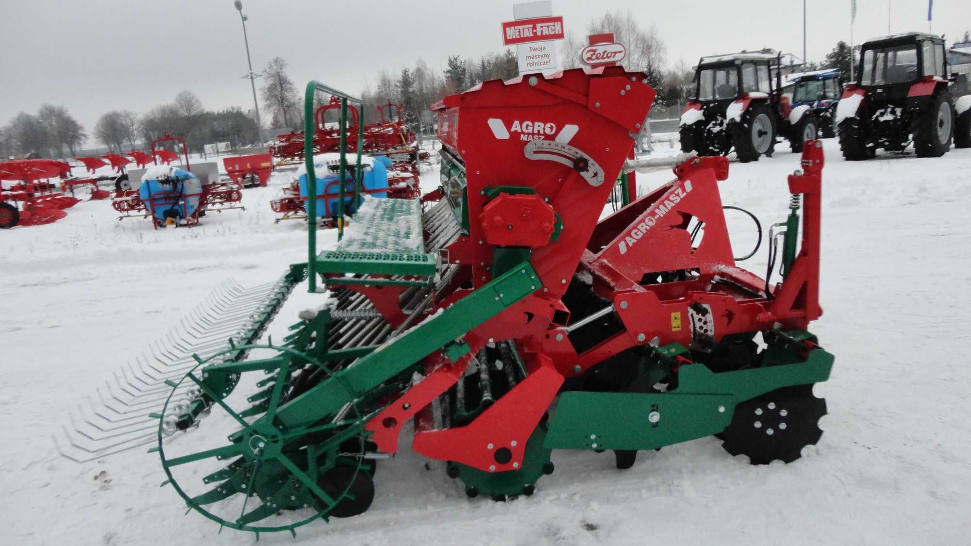 Siewnik nadbudowany SN300 + Agregat talerzowy uprawowy  Agro-Masz 3m