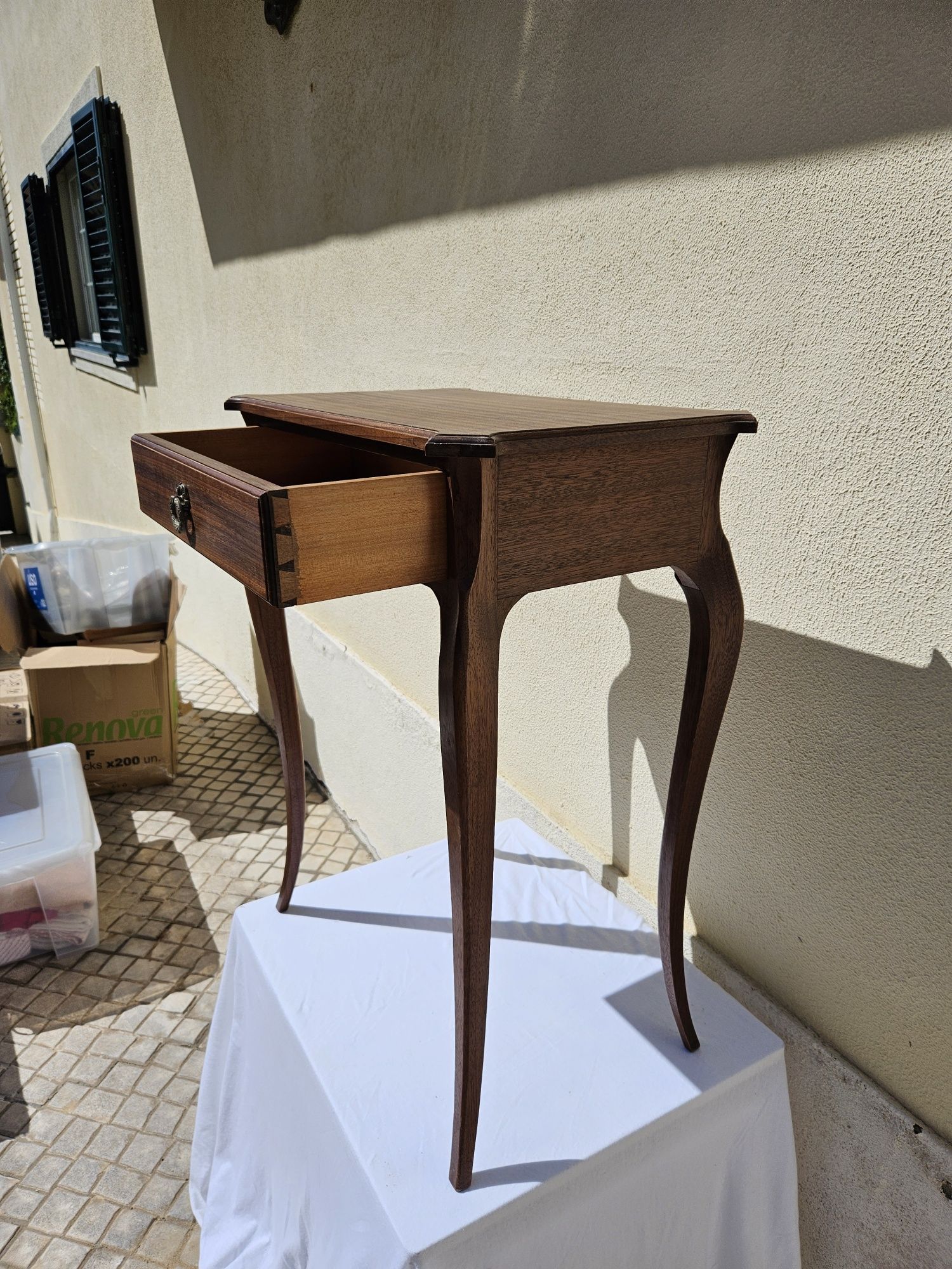 Mesa apoio madeira com gaveta 73 x 51 x 35 cm