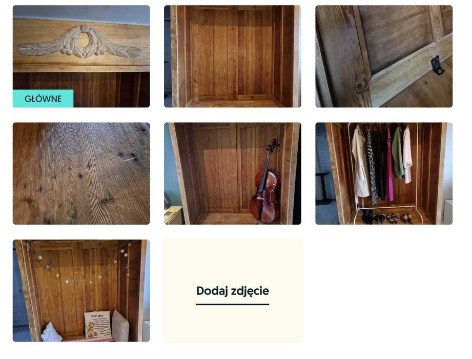 Odrestaurowana 100-letnia szafa z olchy – piękny, stylowy mebel