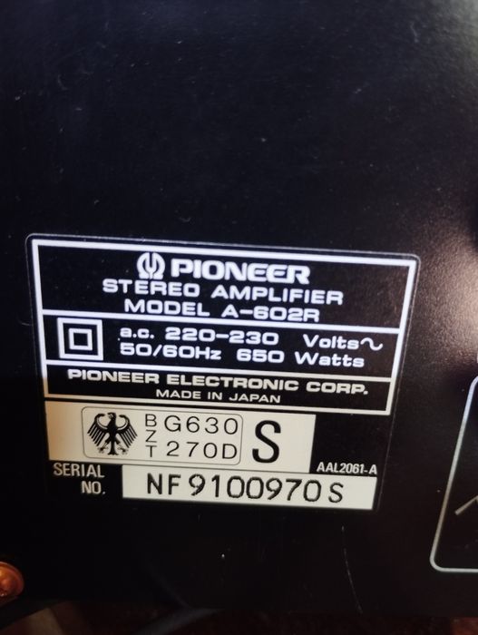 Pioneer A-602 R усилитель підсилювач пульт