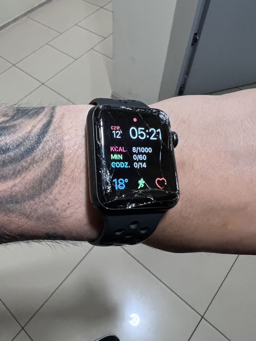 Apple Watch Series 3 42mm GPS Nike Edition uszkodzony