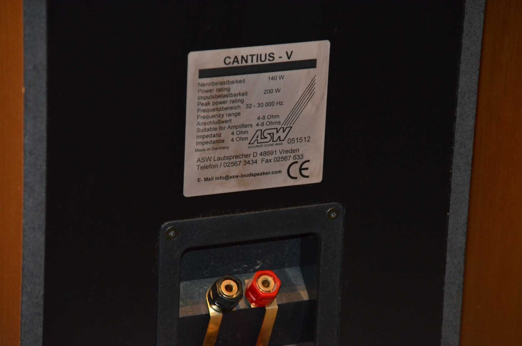 ASW Cantius V  Niemieckie Kolumny podłogowe 200w