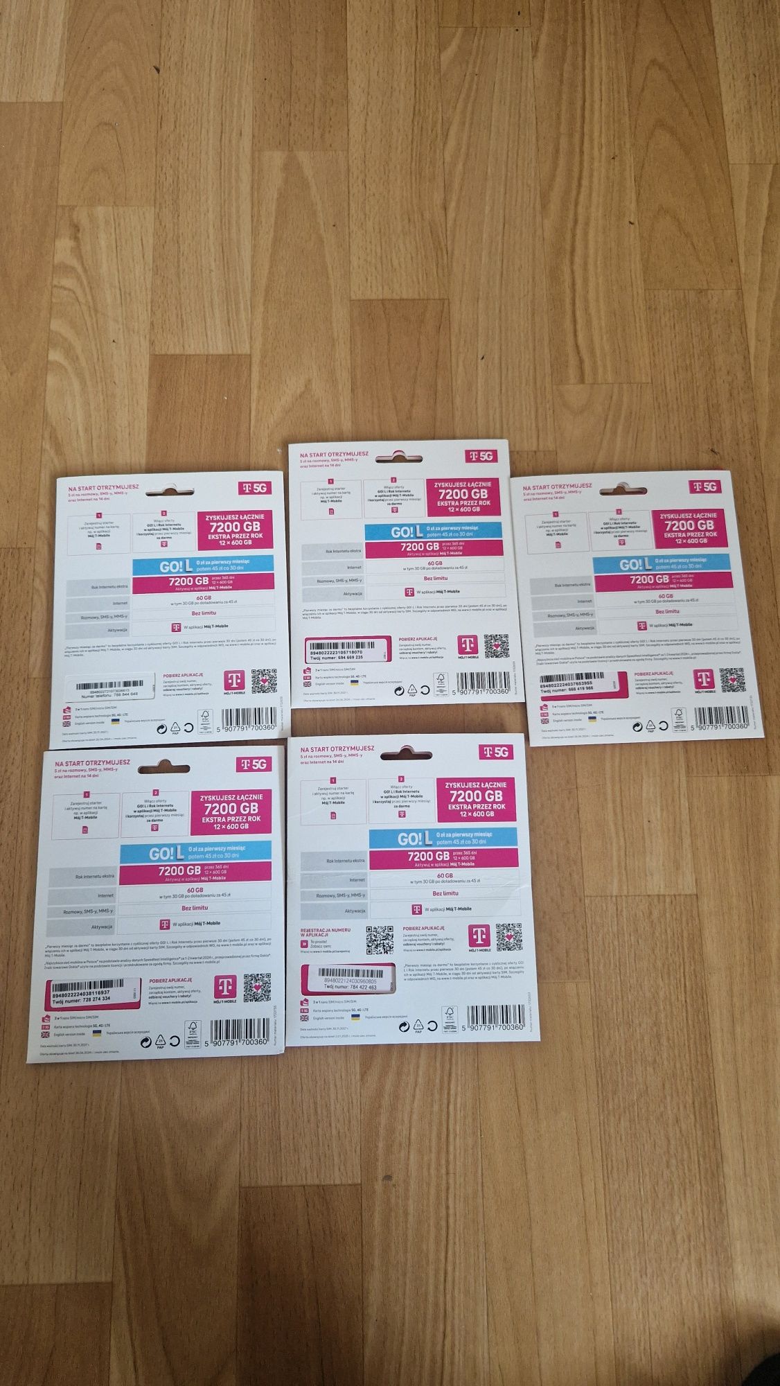 Startery T Mobile 5 sztuk