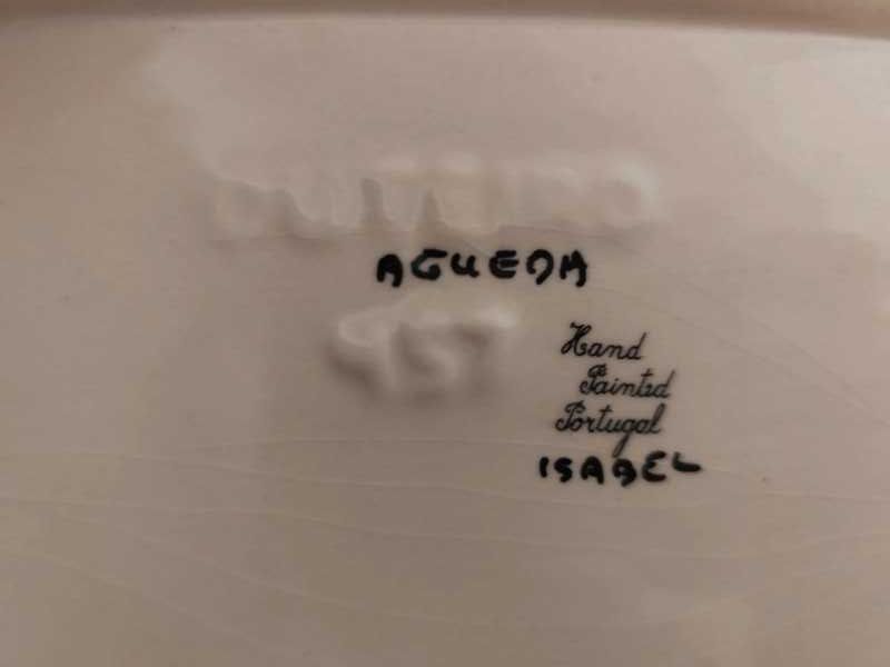 Travessa de porcelana, pintada à mão, Águeda