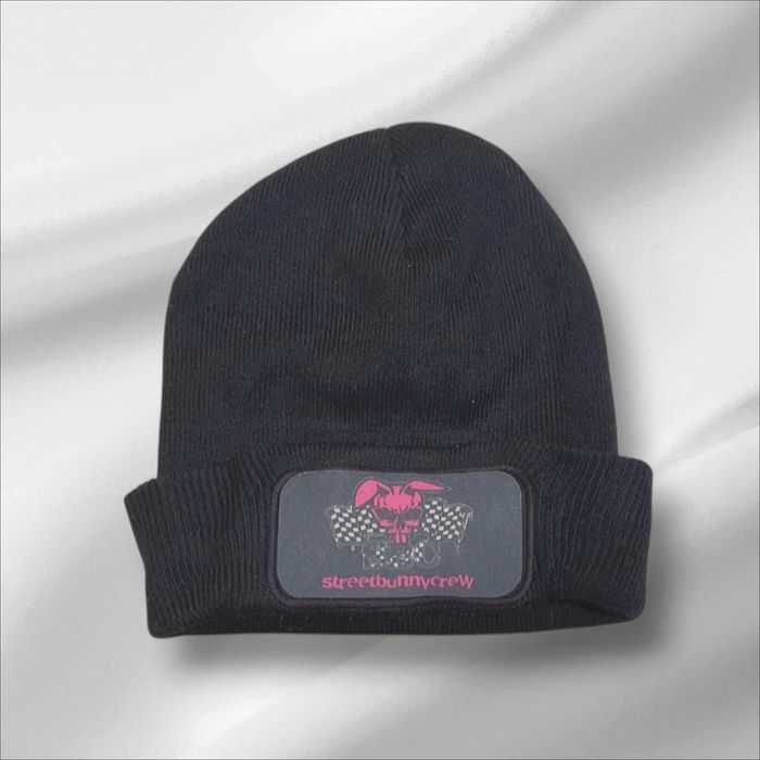 Czapka z dzianiny czarna Beechfield Street Bunny Crew