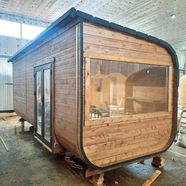 Квадро-Баня Парус 5,9 x 2,4 х 2,5 м из деревянного бруса хвойных пород