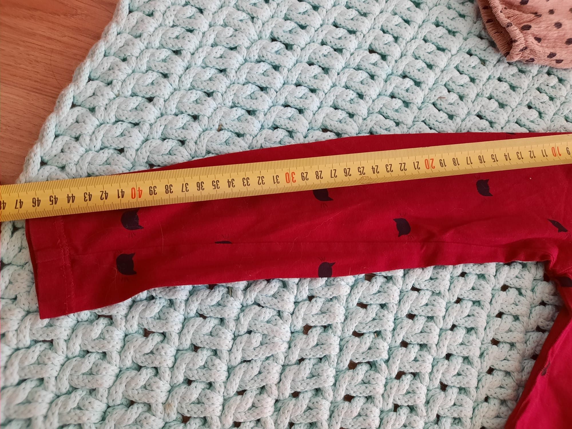 3 koszulki, bluzki z dł. Rękawem, R.134, legginsy