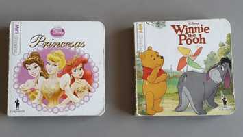 2 livros de bolso para criança: "Princesas" e "Winnie the Pooh"