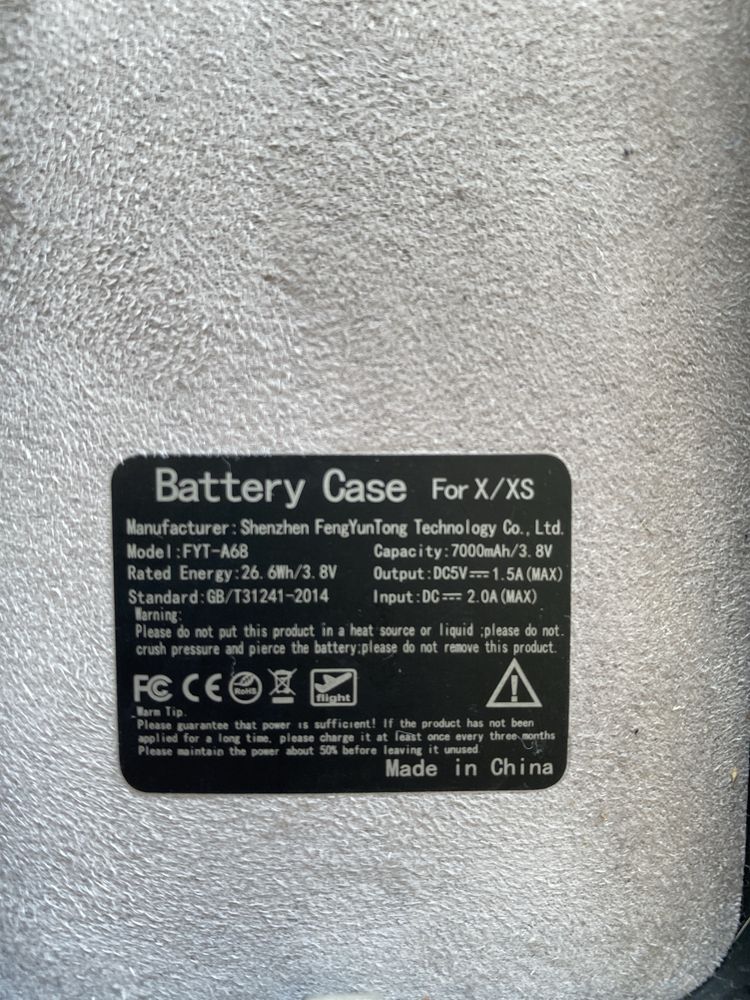 Battery Case iphone X/XS 7000 mAh