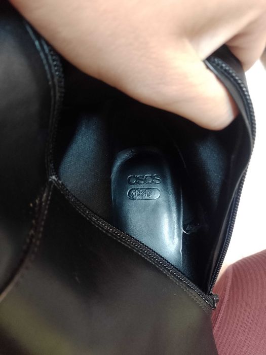 (43) ASOS Design/ Czarne Kozaki wieczorowe z Londynu, NOWE