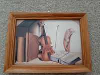 Obrazek skrzypce w ramce