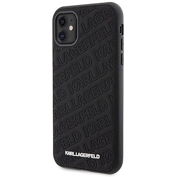 Etui Karl Lagerfeld Quilted K Pattern na iPhone 11 / Xr - czarne