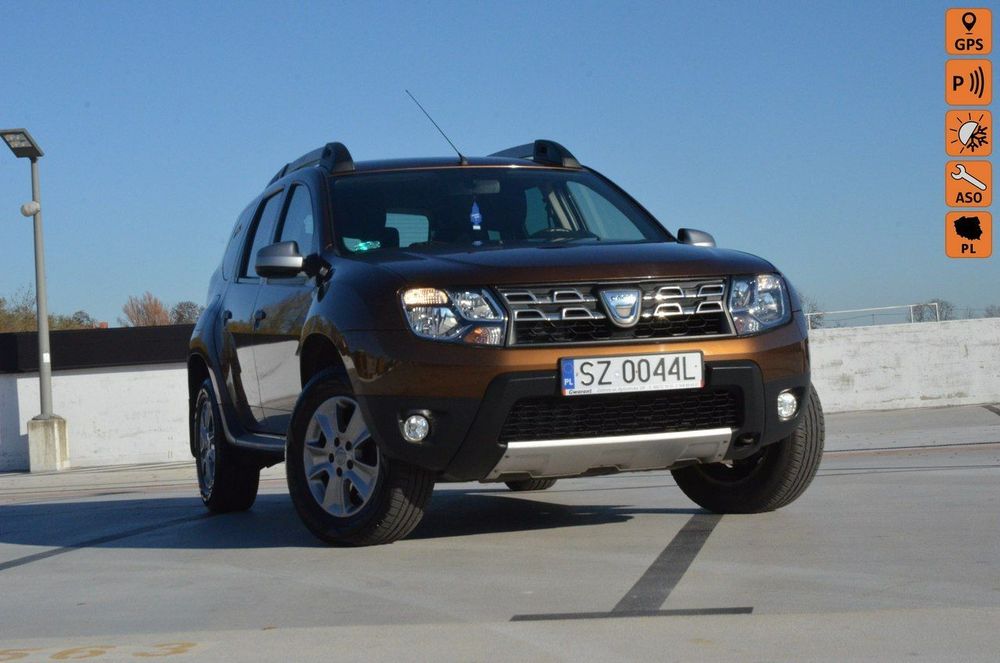 Dacia Duster 1.6i 105 KM Klima/Parktronik/ Alu/ Ele. szyby/Relingi/Krajowy/Hak