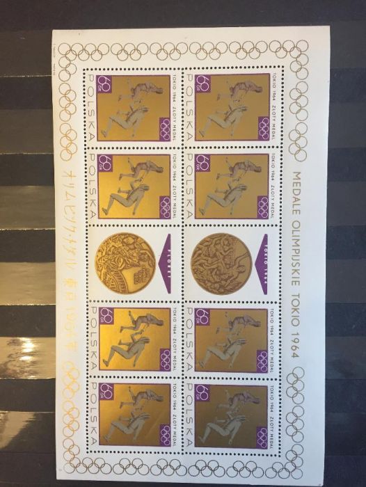 znaczki Medale Olimpijskie Tokio 1964