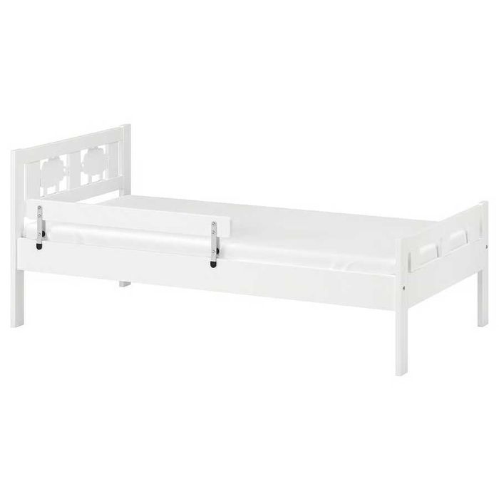 KRITTER Estrutura cama c/estrado ripas IKEA, branco, 70x160 cm