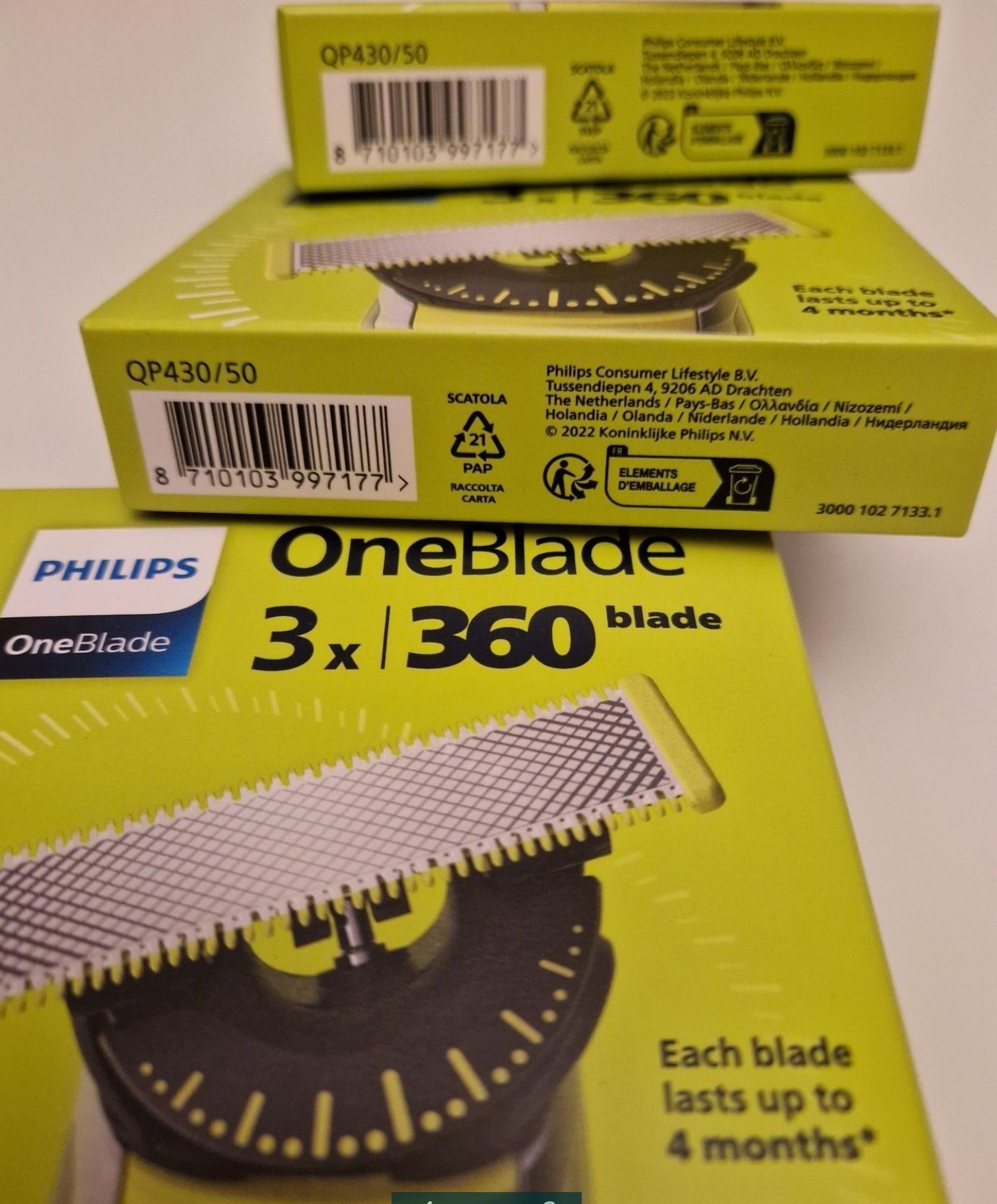 Лезвия Philips OneBlade 360° QP
